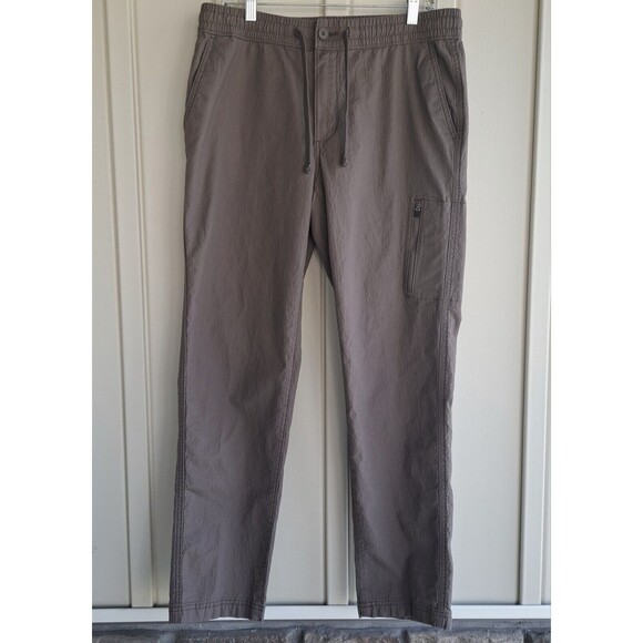 Sonoma Goods For Life Zip Pocket Pants Mens Medium Brown Drawstring 30.5”Inseam - Picture 1 of 14
